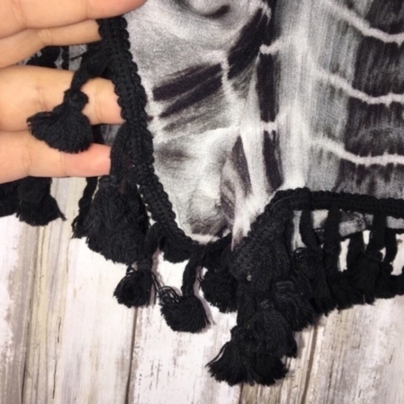 Altar'd State Black Dye Fringe Shorts - Picture 3 of 6